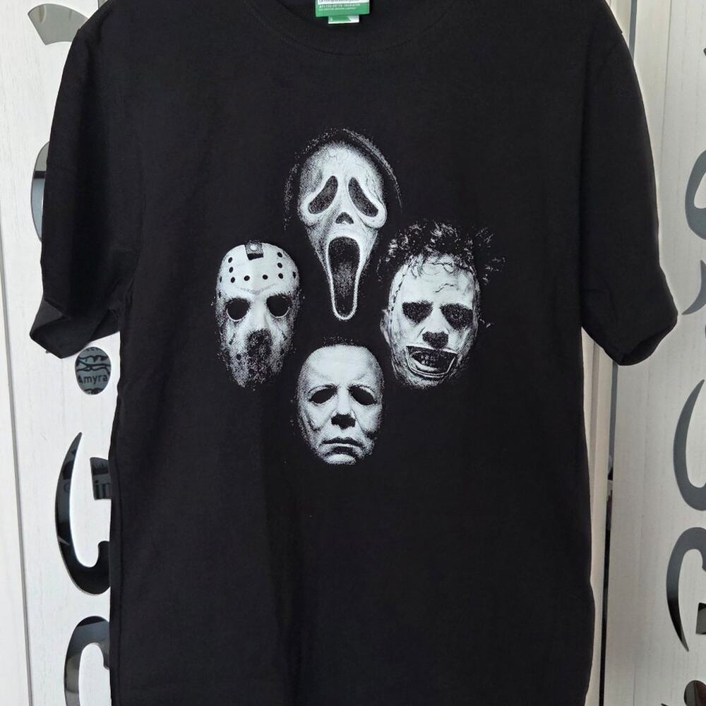 Halloween LRG Horror Icons Graphic T Shirt Small Jason Ghostface Michael Myers